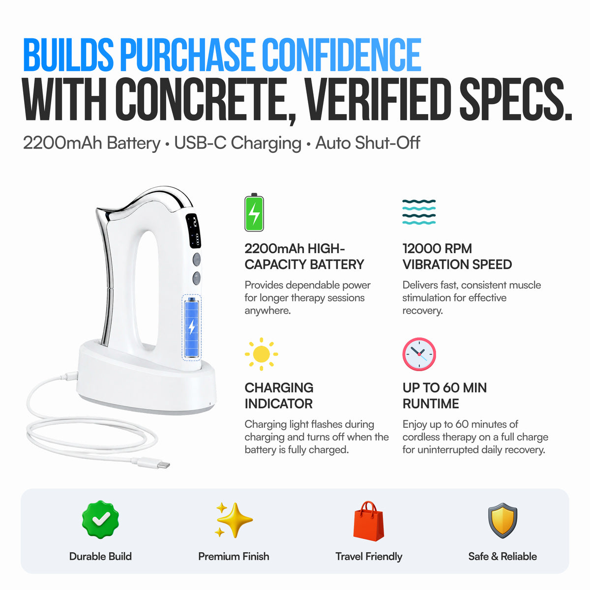BELLECURE Pro BN-M8 4-in-1 Electric Massage Scraper