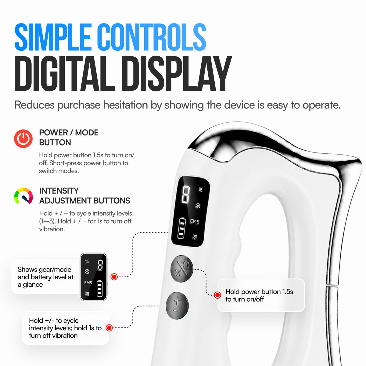 BELLECURE Pro BN-M8 4-in-1 Electric Massage Scraper